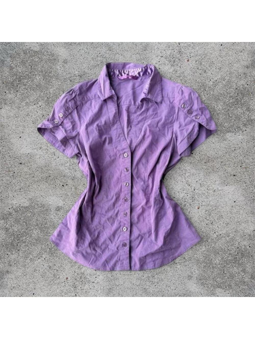 smart set purple button up shirt